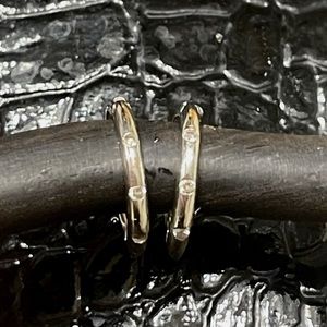 SOLID WHITE GOLD TINY HOOPS